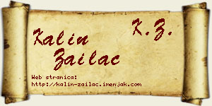 Kalin Zailac vizit kartica